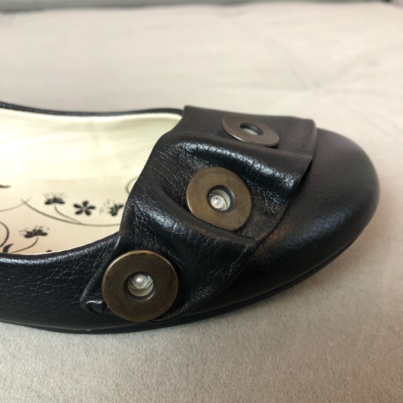 Andrea Fenzi rounded toe black flats size 5 - Picture 6 of 8